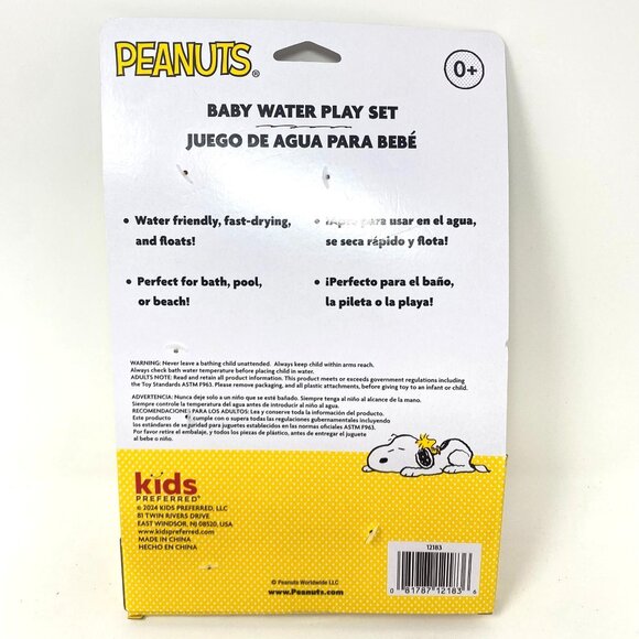 Peanuts Snoopy Water Play Toy Set 3pc Babies Toddlers Bath Pool Beach - Picture 4 of 8